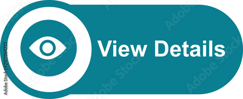 Cuadro en lienzo View Details Button with Eye Icon and Teal Rounded Design, Information and Produ