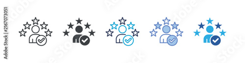 Experience icon set multiple style collection