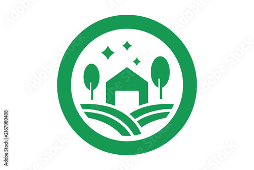green house icon and vector new steal design.