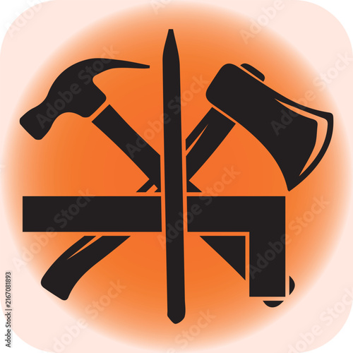 Carpenter Handyman Tools Silhouette Vector Graphic Set