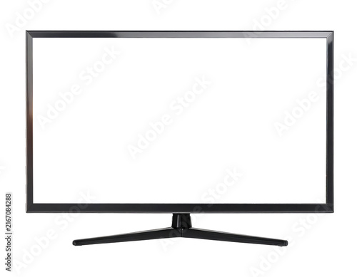 Blank screen monitor mock up on transparent background