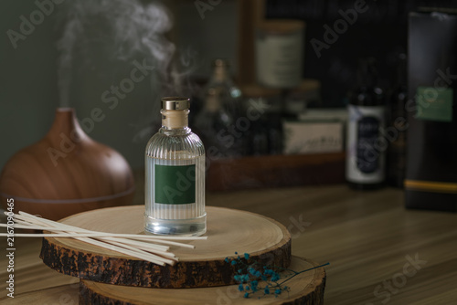 still life photograph of scented reed diffuser box set