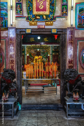 фотографія The Chow Sue Kong Chinese Shrine in China Town in City of Bangkok in Thailand