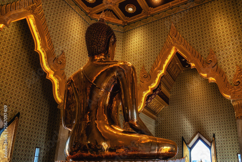 Принти на полотні Golden Buddha Image at Wat Traimit, Bangkok Thailand.