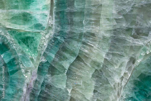 Green Fluorite semi precious stone, natural texture in unique green color.