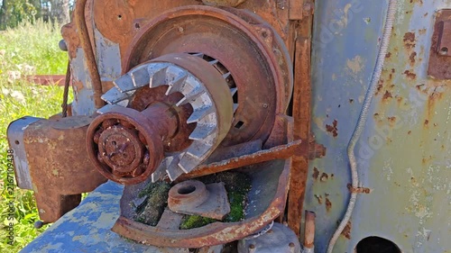 Rusty Industrial Machinery and Metal Components