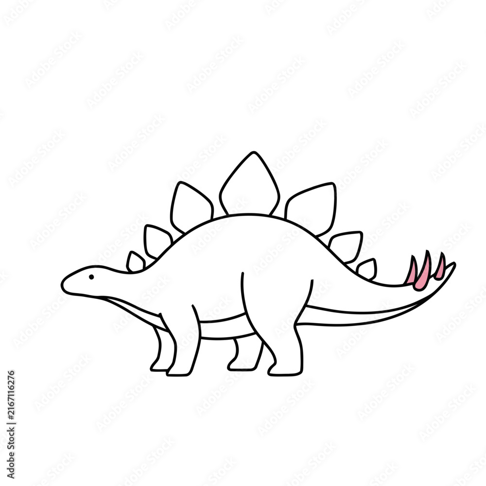 Fototapeta premium Stegosaurus Dinosaur Illustration