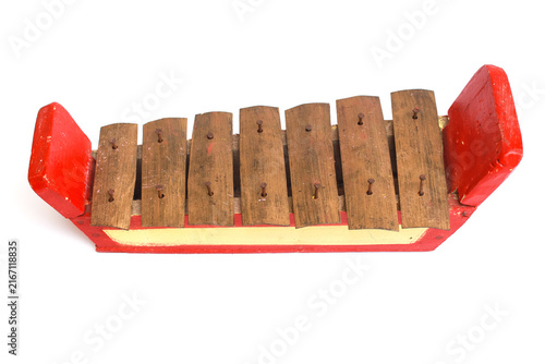 Картината върху платно Miniature Javanese Gamelan Toy Musical Instrument Wooden Saron Gambang