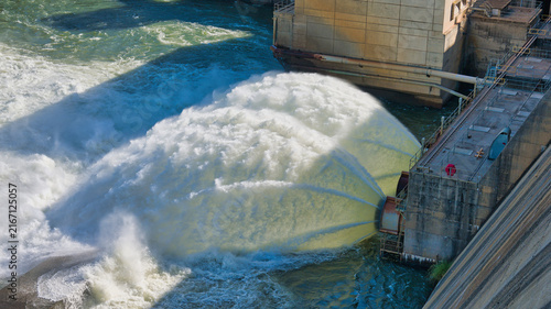 High pressure water release at Hume Dam