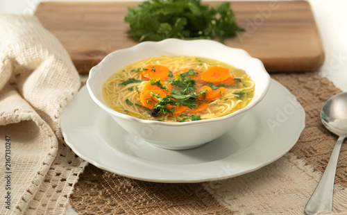 Rosol, traditional polish chicken soup