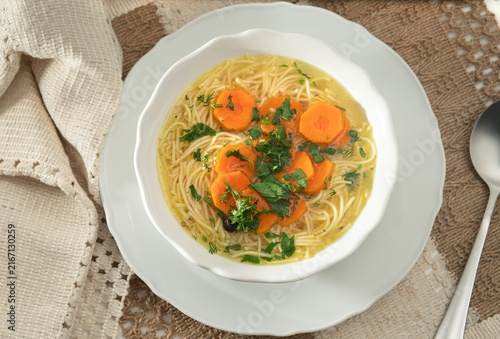 Rosol, traditional polish chicken soup