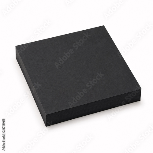 Plain black paper or cardboard object