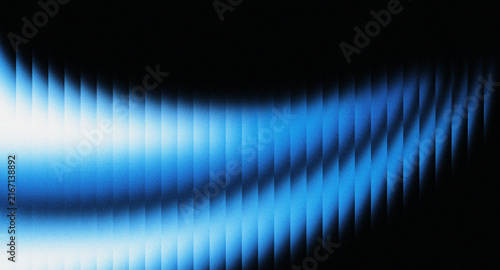 Quadro su tela Futuristic abstract animation of a glowing blue light wave moving across vertica