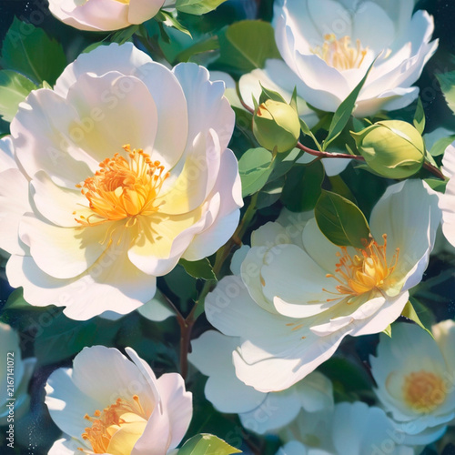 seamless background with flowers