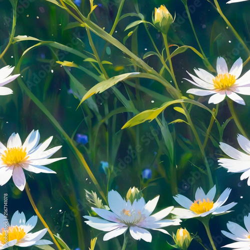 seamless background with flowers
