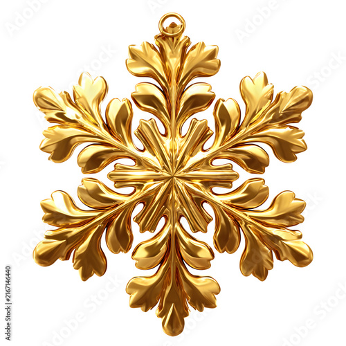 Luxury Golden Snowflake Ornament Decoration