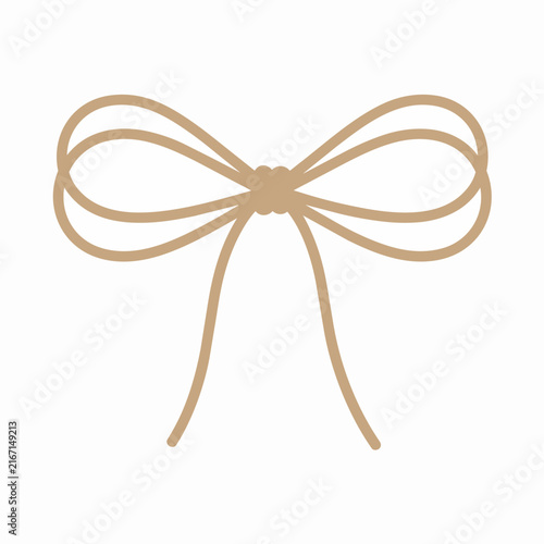 Minimalist Ribbon Bow Vector Illustration Symbolizing Celebration, Gift Wrapping, and Festive