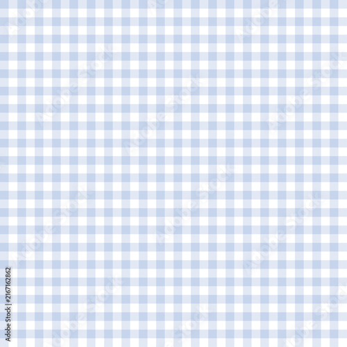 Spring Blue gingham check pattern background, cute seamless pastel grid texture
