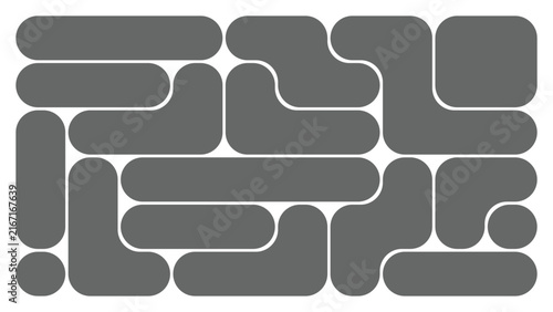 Modern Bento Style Background with Connected Rounded Panels and Minimal Abstract Geometry for Visual Branding
