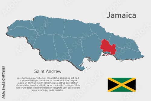 Vector map of Jamaica - Saint Andrew Parish
