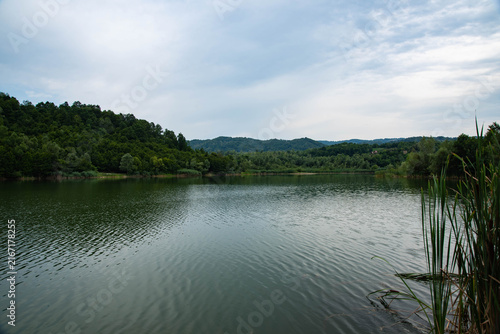 Mezgraja lake in the Summer, Bosnia and Herzegovina. Beautiful nature. No people.