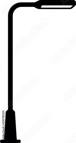 Minimalist street lamp silhouette icon