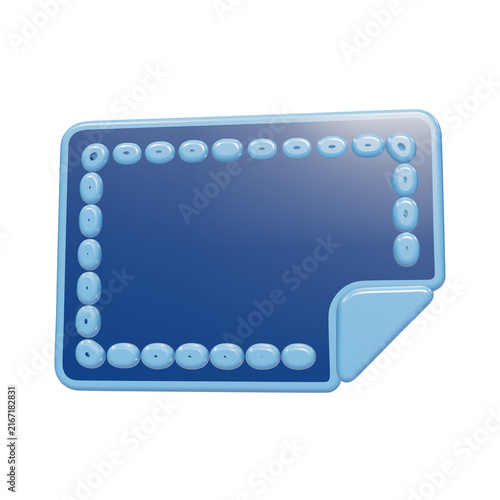 Obraz na płótnie Modern blue folder icon with white document pages preview isolated on white background