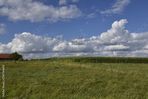 Landschaft und Wolken bei Hameln 
