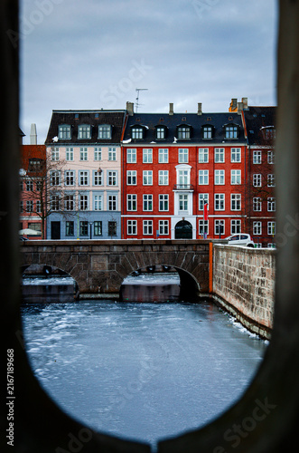 Принти на полотні Frozen canals in Copenhagen