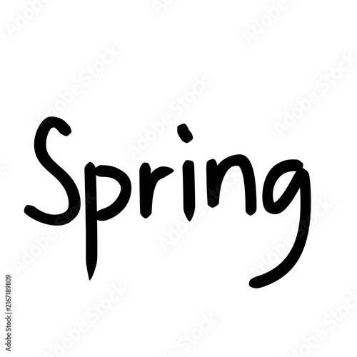 Spring Handwritten Seasonal Typography Word