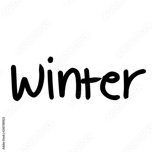 Winter Handwritten Seasonal Typography Word