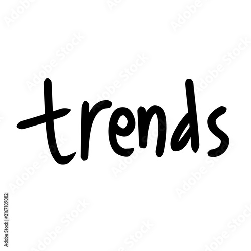 Trends Handwritten Typography Word