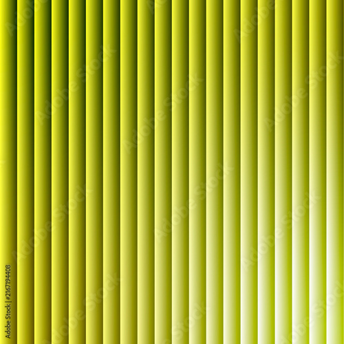 Картината върху платно Glossy lime green and yellow vertical stripes create a dimensional abstract background for sustainable technology presentations