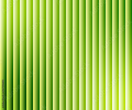 Obraz na plátně Fresh green and white vertical glossy stripes create a bright dimensional backdrop for sustainable technology presentations