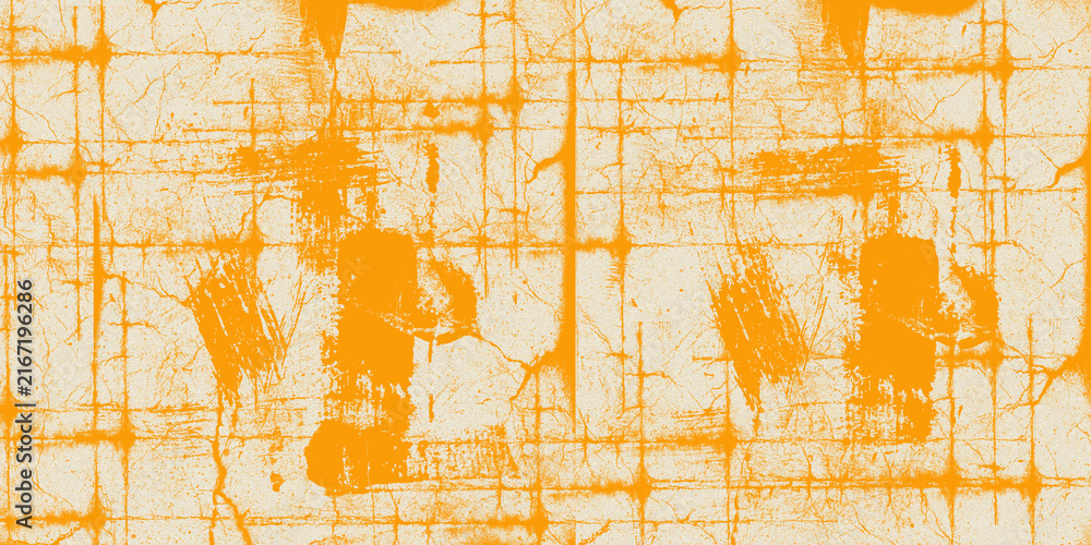 Naklejka premium Abstract grunge background with yellow distressed texture and intersecting lines, artistic weathered surface pattern for creative design