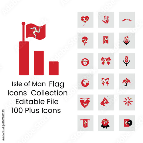 Isle of Man flag icons in new design