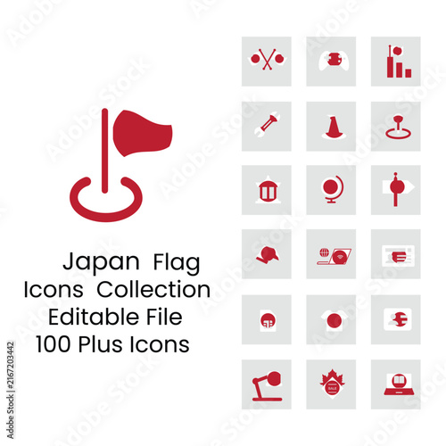 Japani flag icon new designs