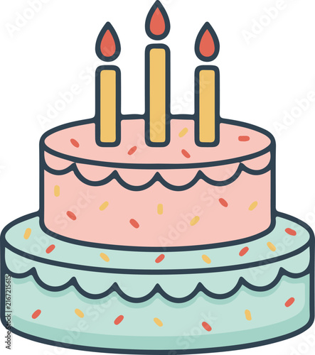 birthday cake vector illustration