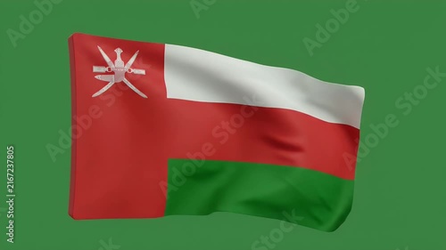 Georgian national flag waving in wind against green background for country identity and pride