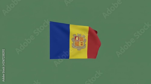 Waving Ecuador national flag in wind on vibrant green background for patriotic celebrations and events