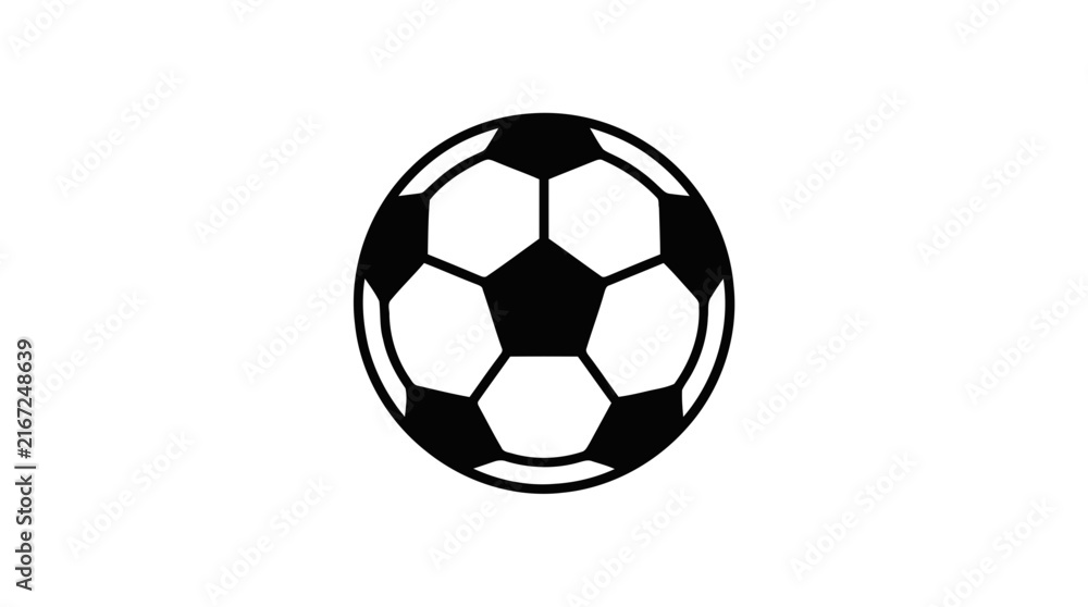 Fototapeta premium Vector illustration of soccer ball icon set on a transparent background