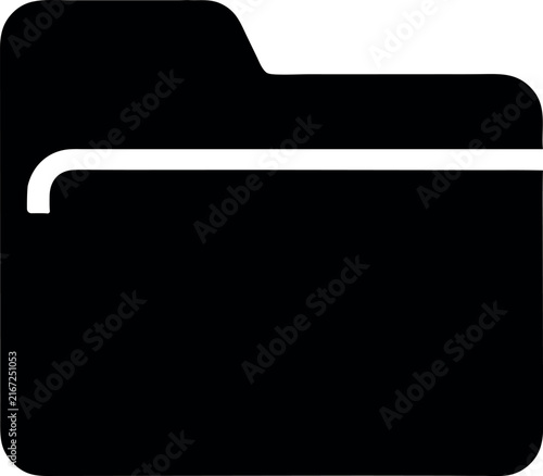 File folders icon silhouette vector outline and line art