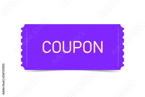Voucher icon. Discount coupon. Coupon template. 