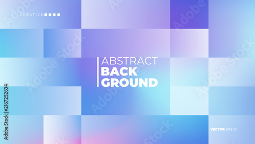 Abstract Background. Bright blurred gradient rectangle geometric shapes. Defocused color template for modern creative graphic design. Vector illustration.