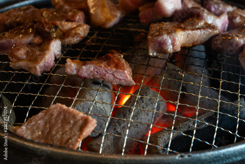 Bite Sized Morsels of Grilled Pork Neck Sizzling Over Glowing Sutbul Fire