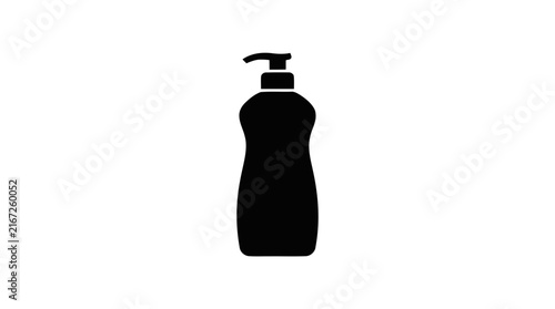 Vector illustration of soap dispenser bottle icon, vector silhouette illustration on a transparent background