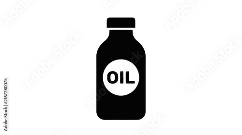 Vector illustration of oil bottle icon on a transparent background