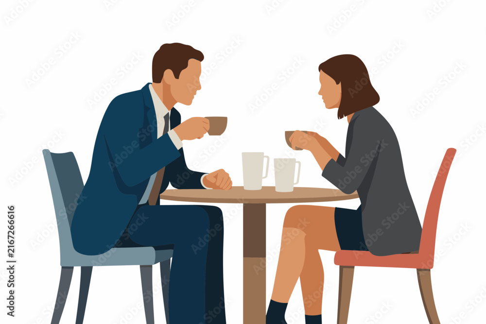 Fototapeta premium Business people having a coffee meeting