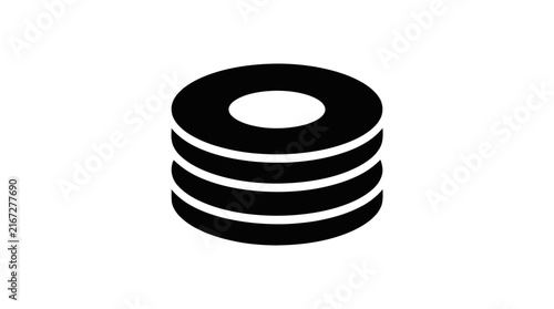 Vector illustration of stack of rings on a transparent background