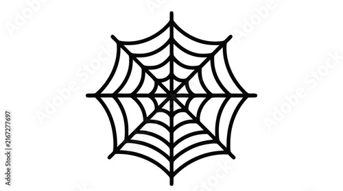 Vector illustration of spider web icon on a transparent background